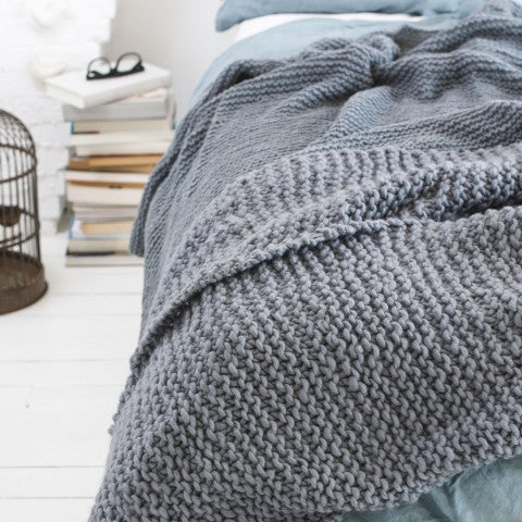 Zilalila Garter Blanket bluegrey